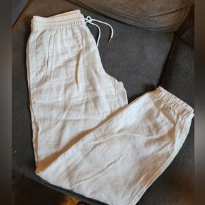 Athleta Linen Joggers - 8 Tall (8T)